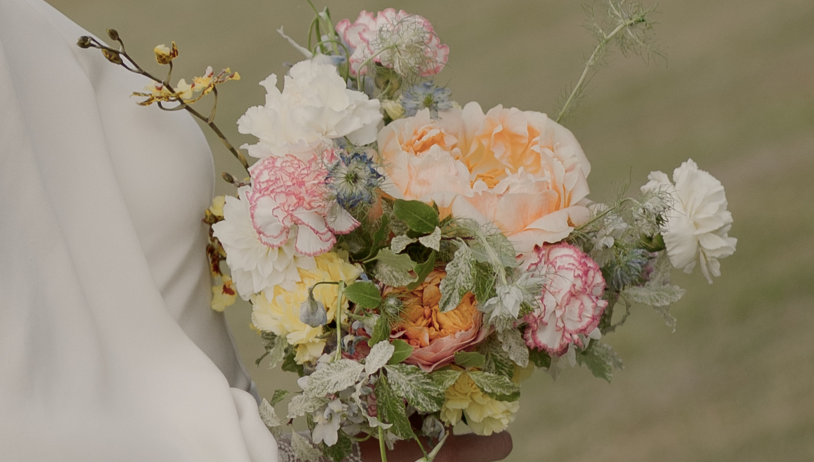 Bouquet de mariée aux teintes pastel